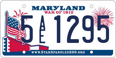 MD license plate 5AE1295