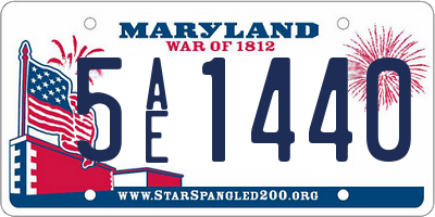 MD license plate 5AE1440