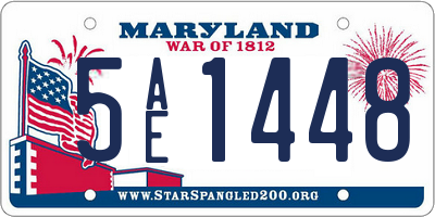 MD license plate 5AE1448
