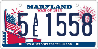 MD license plate 5AE1558