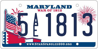 MD license plate 5AE1813