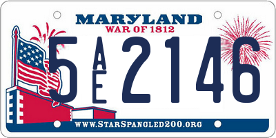 MD license plate 5AE2146