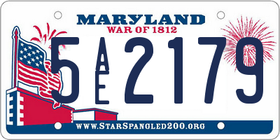 MD license plate 5AE2179