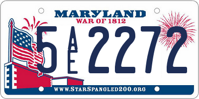 MD license plate 5AE2272