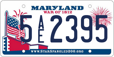 MD license plate 5AE2395