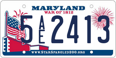 MD license plate 5AE2413