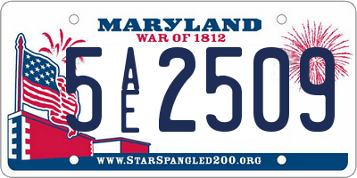 MD license plate 5AE2509