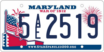 MD license plate 5AE2519
