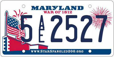 MD license plate 5AE2527