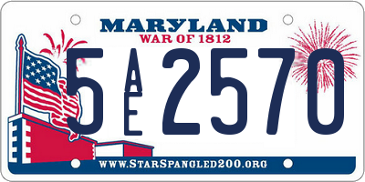 MD license plate 5AE2570