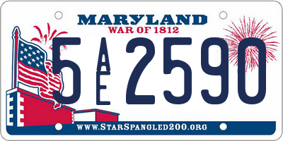 MD license plate 5AE2590