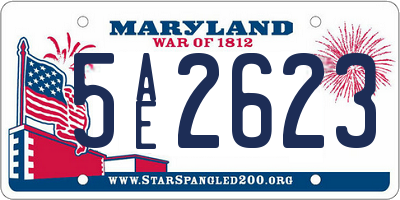 MD license plate 5AE2623