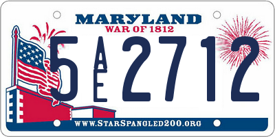 MD license plate 5AE2712