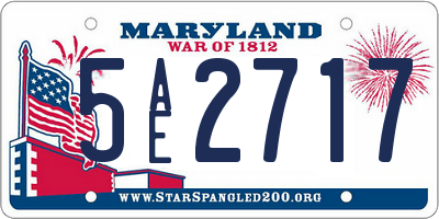 MD license plate 5AE2717