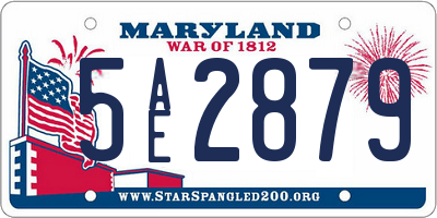 MD license plate 5AE2879