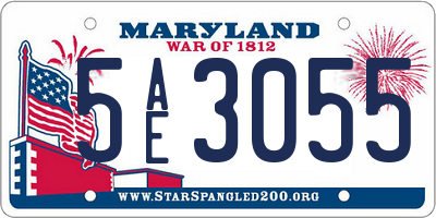 MD license plate 5AE3055