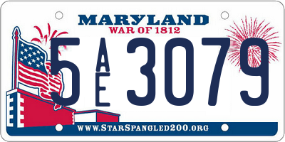MD license plate 5AE3079