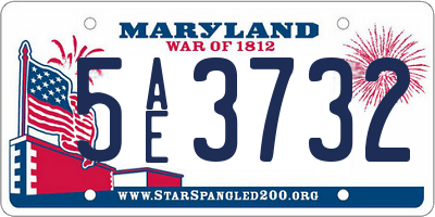 MD license plate 5AE3732