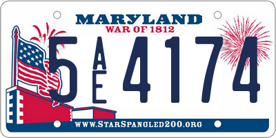 MD license plate 5AE4174