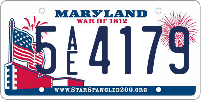 MD license plate 5AE4179