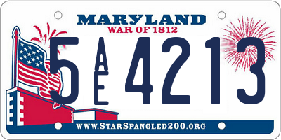 MD license plate 5AE4213