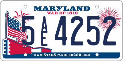 MD license plate 5AE4252