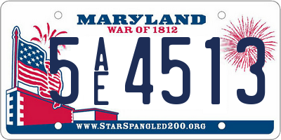 MD license plate 5AE4513