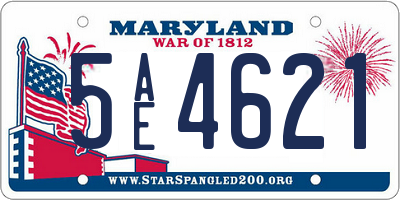 MD license plate 5AE4621