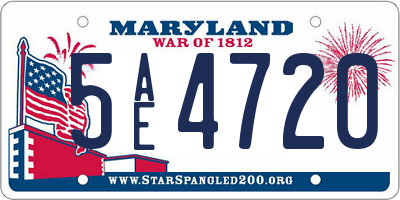 MD license plate 5AE4720