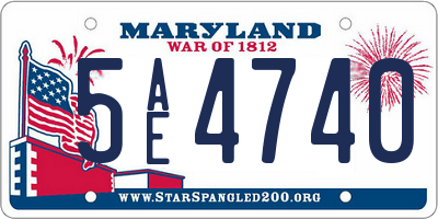 MD license plate 5AE4740