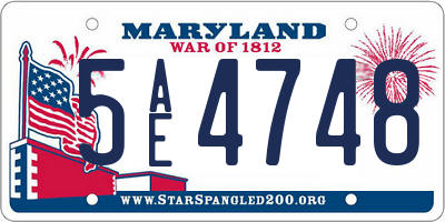 MD license plate 5AE4748
