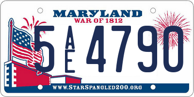 MD license plate 5AE4790