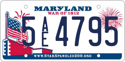 MD license plate 5AE4795