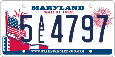 MD license plate 5AE4797