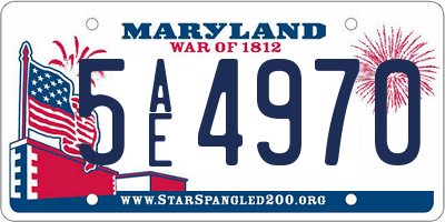 MD license plate 5AE4970