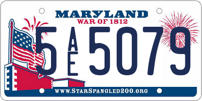 MD license plate 5AE5079