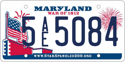 MD license plate 5AE5084