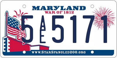 MD license plate 5AE5171