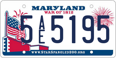 MD license plate 5AE5195