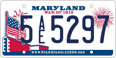 MD license plate 5AE5297