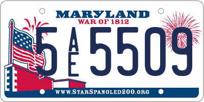MD license plate 5AE5509