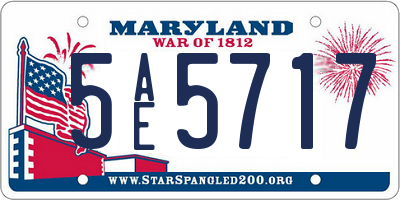MD license plate 5AE5717