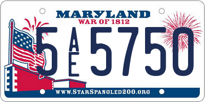 MD license plate 5AE5750