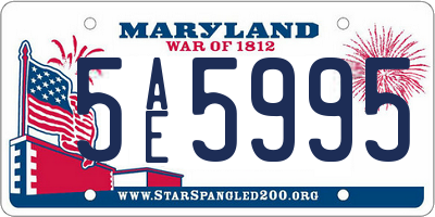 MD license plate 5AE5995