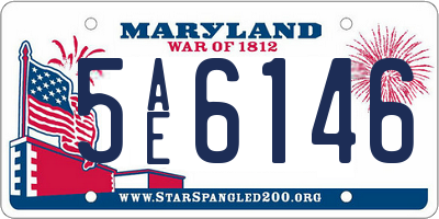 MD license plate 5AE6146