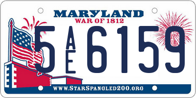 MD license plate 5AE6159