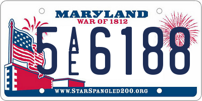 MD license plate 5AE6188