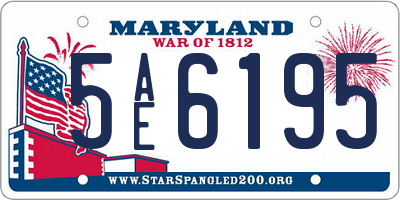 MD license plate 5AE6195