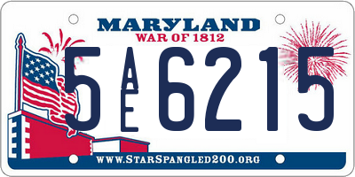 MD license plate 5AE6215