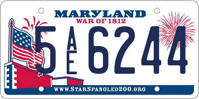 MD license plate 5AE6244